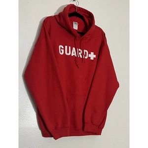 Red Life Guard Hoodie/pullover/sweater Size Large